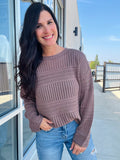Crochet Sweater - Chocolate