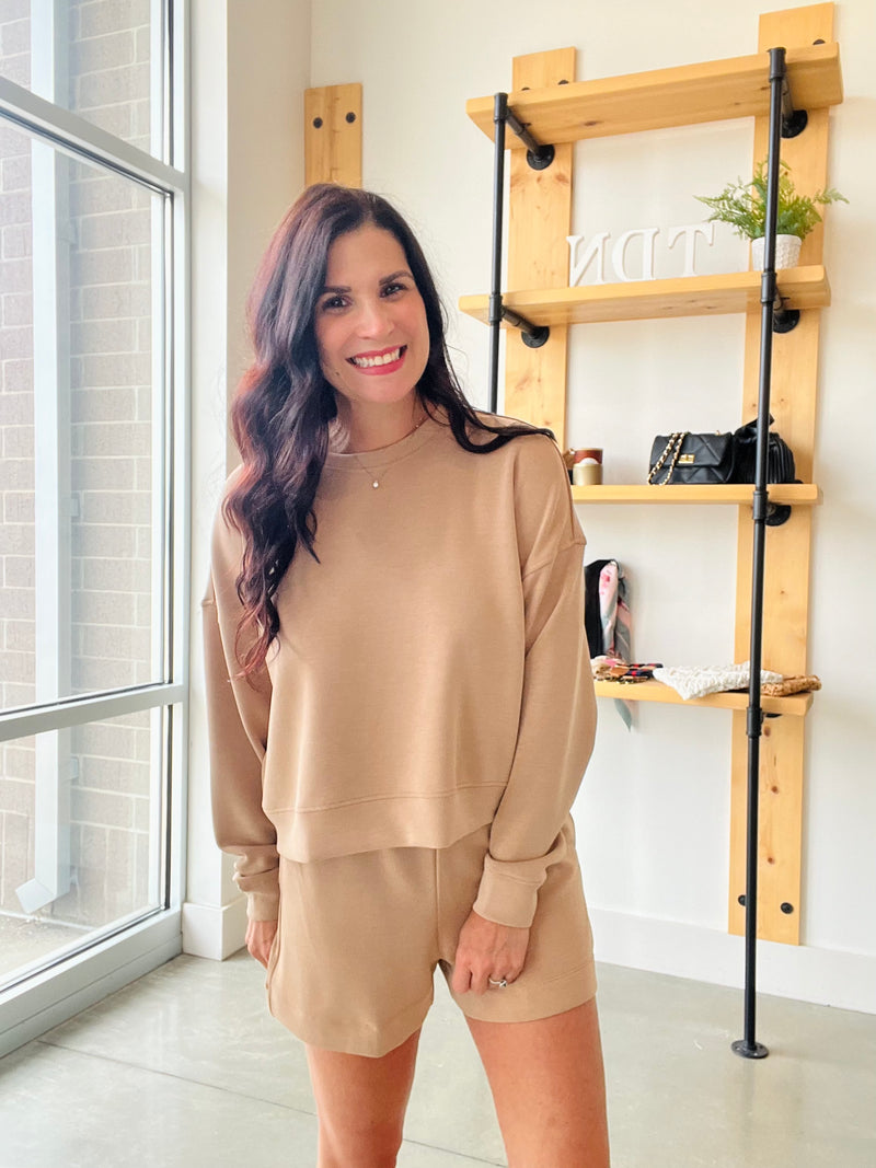 Laguna Dropped Shoulder Sweatshirt: NATURAL