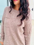 Slub Yarn Sweater - Mocha