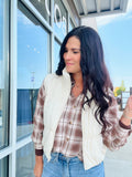 Cropped Puffer Vest - Ivory