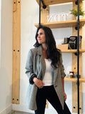 Notch Collar Long Line Blazer