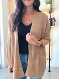 Dolman Sleeve Cardigan in Camel