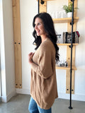 Dolman Sleeve Cardigan in Camel