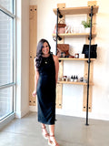 Sleeveless Midi Dress in Black