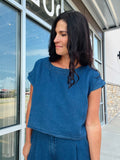 Dark Chambray Top