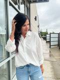Pinstripe Button Down Shirt - Off White