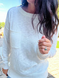 Slub Yarn Sweater - Off White