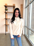 Fuzzy Knit Half Zip Sweater