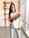Contrast Stripe Sweatshirt