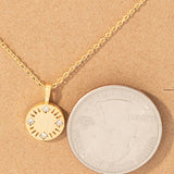 Circle Disc Pendant Necklace: S