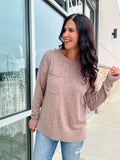 Slub Yarn Sweater - Mocha