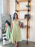 Flutter Sleeve Maxi Dress - Sage