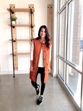 Quilted Button Down Long Vest