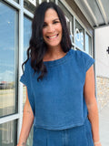 Dark Chambray Top