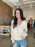 Cable Knit Cardigan in Oatmeal