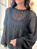 Sheer Knit Pullover Sweater