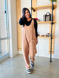 Denim Overall in Mocha