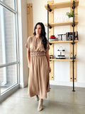 Merrow Hem Maxi Dress in Mocha