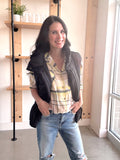 DOORBUSTER Sunny Picnic Plaid Button Up