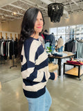 Bold Stripe Crew Sweater