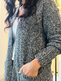 Cable Knit Cardigan in Black