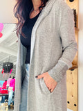 Open Front Hooded Cardi