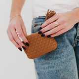 Paris Card Wallet: Woven Brown