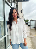 Pinstripe Button Down Shirt - Off White