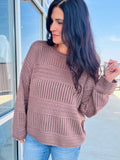 Crochet Sweater - Chocolate