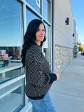 Mini Jacquard Crew Neck Sweater