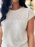 Sweater Knit Top in Ivory