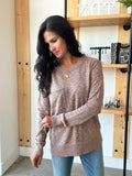 Slub Yarn Sweater in Mocha