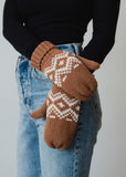 Brown & Speckled Patterned Mittens