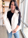 Solid Zip Up Puffer Vest