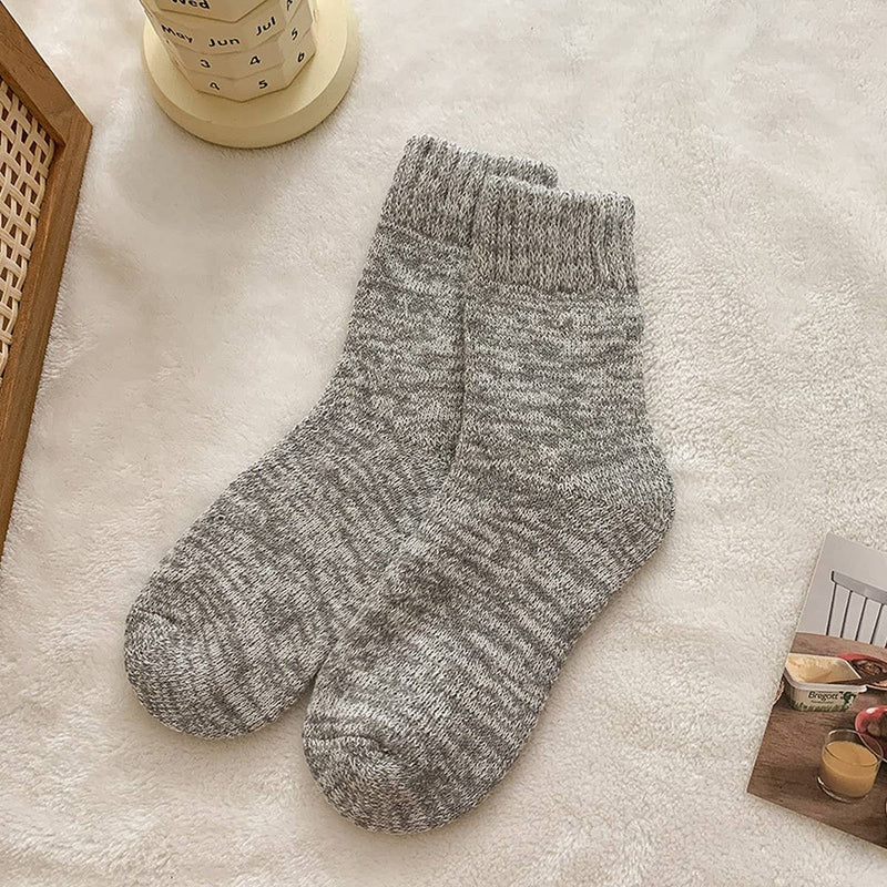 THICK WARM TERRY SOCKS GREY