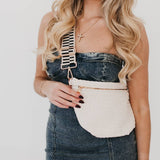 Westlyn Woven Bum Bag: Cream