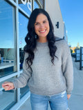 Mixed Knit Sweater - Gray
