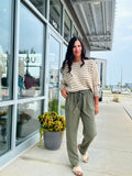 Tencel Tapered Pants -Dark Olive