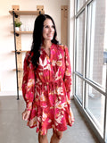 Floral Button Down Mini Dress