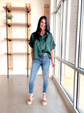 Satin Boxy Button Down Blouse