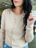 Button Up Cardi - Mocha