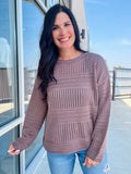 Crochet Sweater - Chocolate