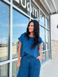 Dark Chambray Top