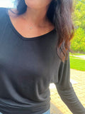 Modal Dolman Top - Black