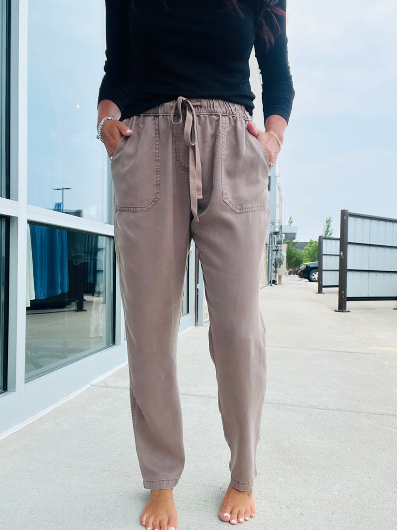 Tencel Tapered Pants - Cocoa
