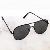 Alexa Aviator Frame Sunglasses - Black