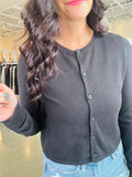 Button Up Cardi - Black