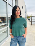 Soft Waffle Pocket Tee - Heather Juniper