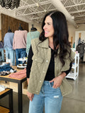 Quilted Vest - Olive