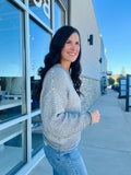 Mixed Knit Sweater - Gray